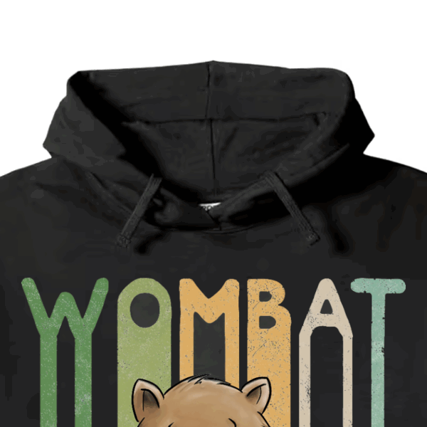 Funky Retro Style Cute Cartoon Wombat Hoodie