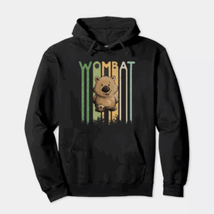 Funky Retro Style Cute Cartoon Wombat Hoodie