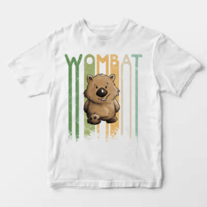 Funky Retro Style Cute Cartoon Wombat Unisex T-Shirt