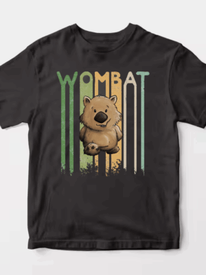 Funky Retro Style Cute Cartoon Wombat Unisex T-Shirt