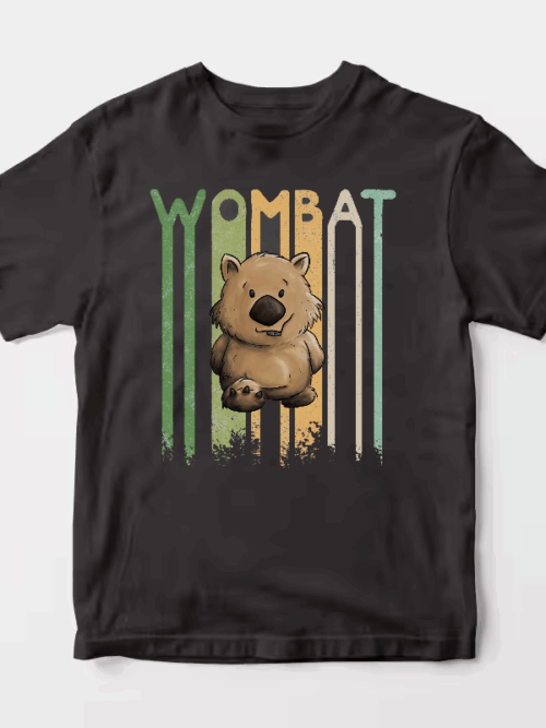 Funky Retro Style Cute Cartoon Wombat Unisex T-Shirt