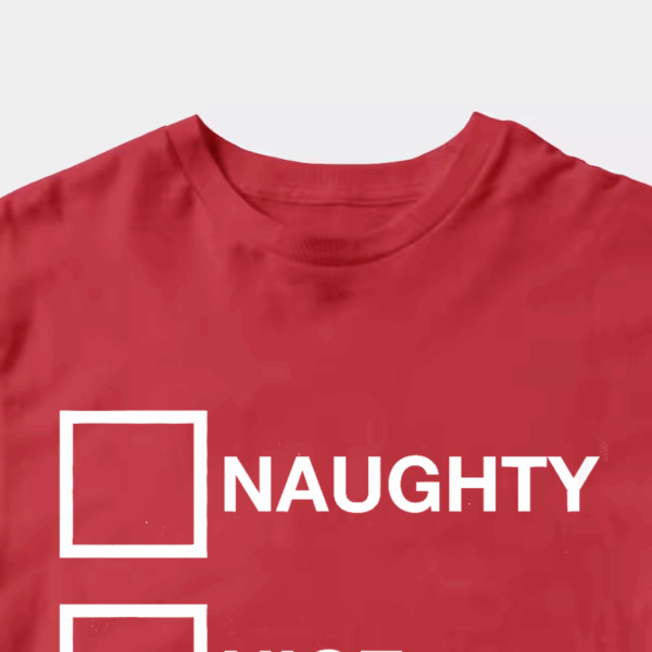 Men’s Funny Santa List Tried My Best – Naughty or Nice Christmas Humor Unisex T-Shirt