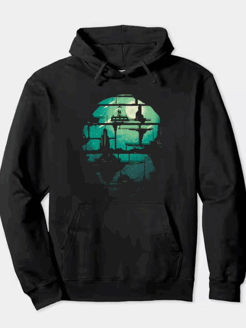 Future Shock Neon City of Tomorrow Sci Fi Hoodie