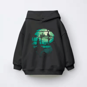 Future Shock Neon City of Tomorrow Sci Fi Kids Hoodie