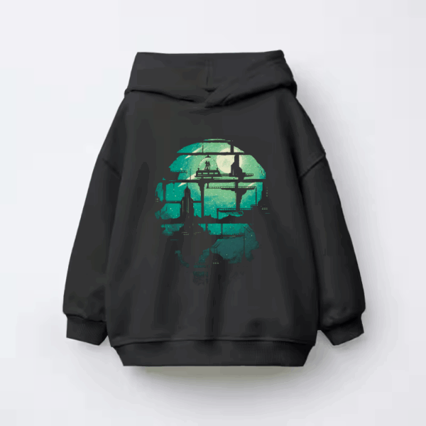 Future Shock Neon City of Tomorrow Sci Fi Kids Hoodie