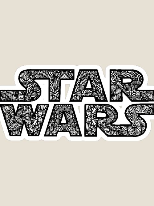 Galactic Harmony Star Wars Mandala Emblem Sticker