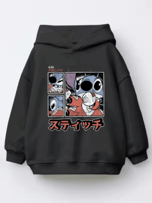 Galactic Showdown Stitch Locked and Loaded Kids Hoodie