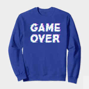 Game Over Retro Pixel Art Classic Gaming Crewneck Sweatshirt