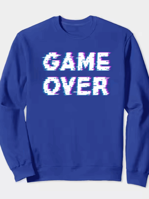 Game Over Retro Pixel Art Classic Gaming Crewneck Sweatshirt