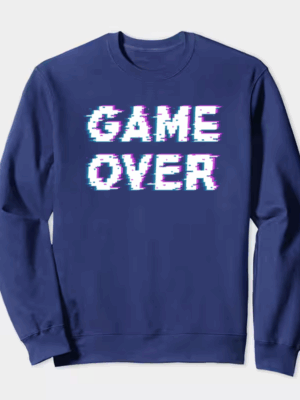 Game Over Retro Pixel Art Classic Gaming Crewneck Sweatshirt
