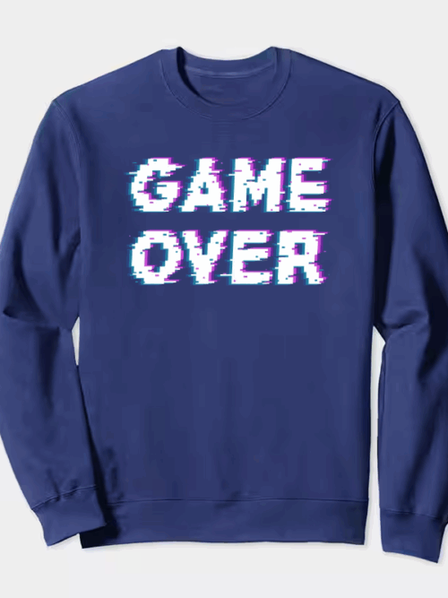 Game Over Retro Pixel Art Classic Gaming Crewneck Sweatshirt