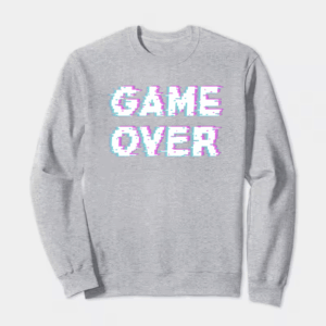Game Over Retro Pixel Art Classic Gaming Crewneck Sweatshirt