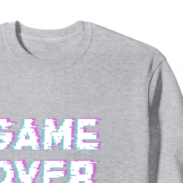 Game Over Retro Pixel Art Classic Gaming Crewneck Sweatshirt