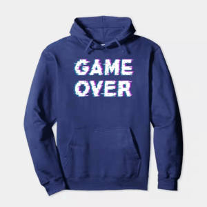 Game Over Retro Pixel Art Classic Gaming Hoodie