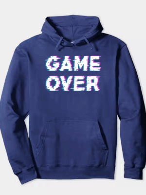 Game Over Retro Pixel Art Classic Gaming Hoodie