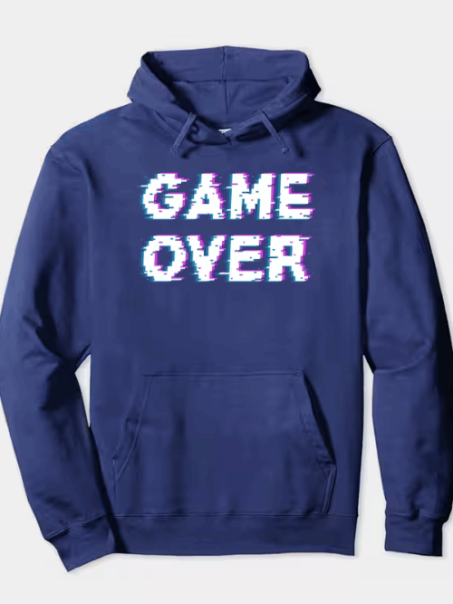 Game Over Retro Pixel Art Classic Gaming Hoodie