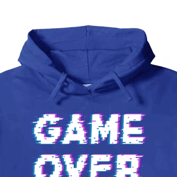 Game Over Retro Pixel Art Classic Gaming Hoodie
