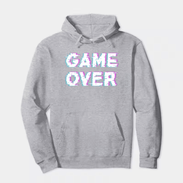 Game Over Retro Pixel Art Classic Gaming Hoodie