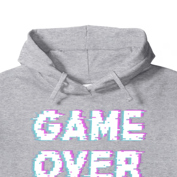 Game Over Retro Pixel Art Classic Gaming Hoodie