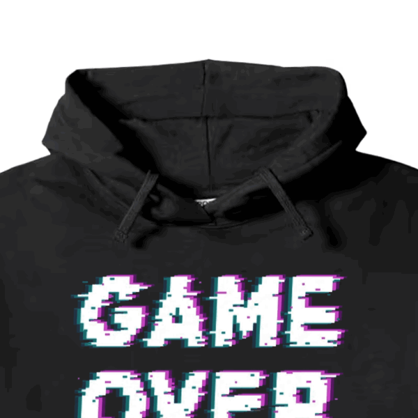 Game Over Retro Pixel Art Classic Gaming Hoodie