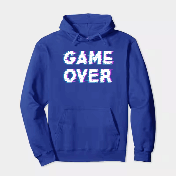 Game Over Retro Pixel Art Classic Gaming Hoodie