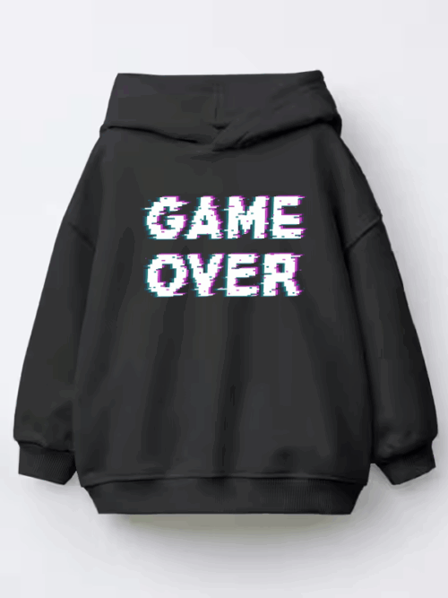Game Over Retro Pixel Art Classic Gaming Kids Hoodie