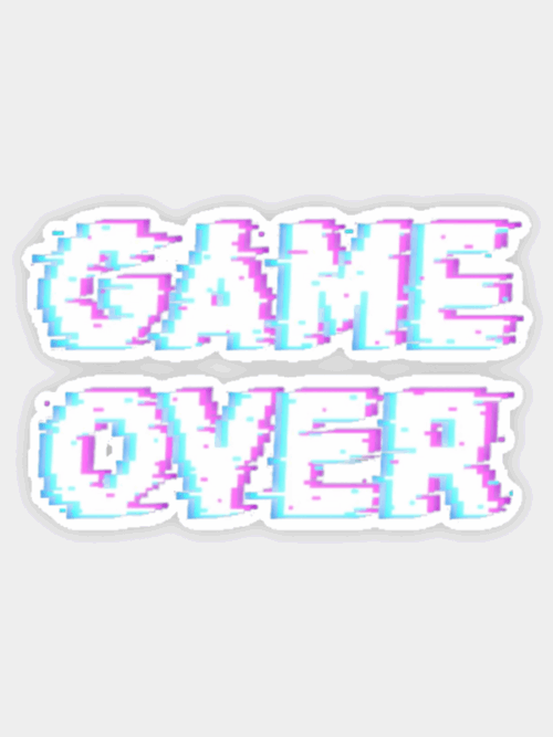 Game Over Retro Pixel Art Classic Gaming Sticker