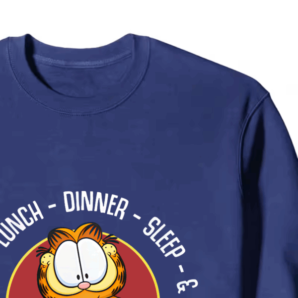 Garfield Breakfast Lunch Dinner Sleep Repeat Life Crewneck Sweatshirt