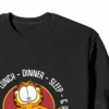 Garfield Breakfast Lunch Dinner Sleep Repeat Life Crewneck Sweatshirt
