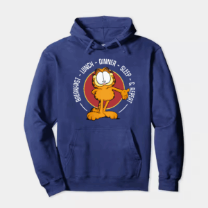 Garfield Breakfast Lunch Dinner Sleep Repeat Life Hoodie
