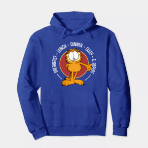 Garfield Breakfast Lunch Dinner Sleep Repeat Life Hoodie