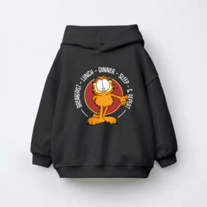 Garfield Breakfast Lunch Dinner Sleep Repeat Life Kids Hoodie