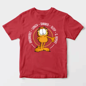 Garfield Breakfast Lunch Dinner Sleep Repeat Life Unisex T-Shirt