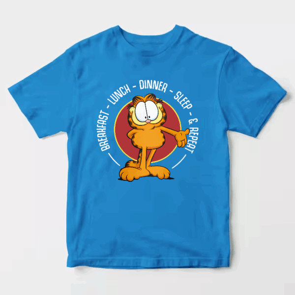 Garfield Breakfast Lunch Dinner Sleep Repeat Life Unisex T-Shirt