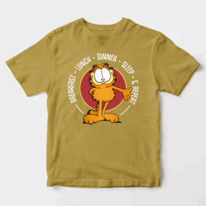 Garfield Breakfast Lunch Dinner Sleep Repeat Life Unisex T-Shirt