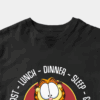 Garfield Breakfast Lunch Dinner Sleep Repeat Life Unisex T-Shirt