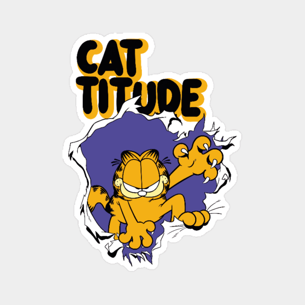Garfield Cat Attitude Sticker Garfield Cat Attitude Sticker