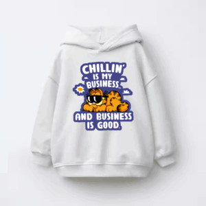 Garfield Chillin Is My Business Business Is Good Kids Hoodie