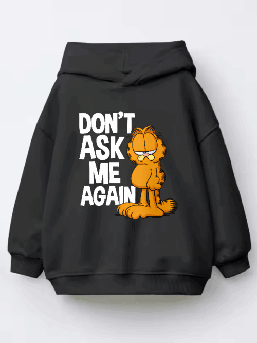 Garfield Do Not Ask Me Again Kids Hoodie