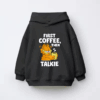 Garfield First Coffee Then Maybe Talking Kids Hoodie