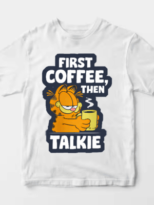 Garfield First Coffee Then Maybe Talking Unisex T-Shirt