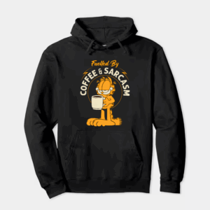Garfield Fueled by Coffee Sarcasm and Chaos Hoodie