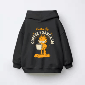 Garfield Fueled by Coffee Sarcasm and Chaos Kids Hoodie