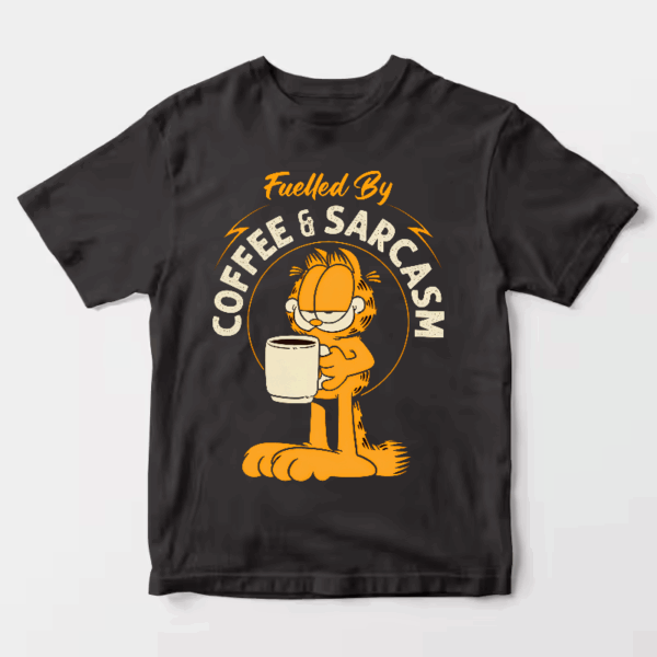 Garfield Fueled by Coffee Sarcasm and Chaos Unisex T-Shirt