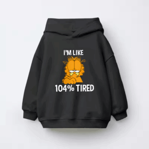 Garfield I Am Like One Hundred Four Percent Tired Kids Hoodie
