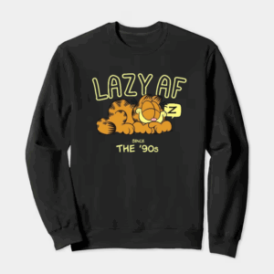 Garfield Lazy Since the Nineties Classic Mood Crewneck Sweatshirt