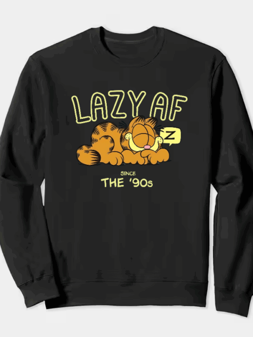 Garfield Lazy Since the Nineties Classic Mood Crewneck Sweatshirt