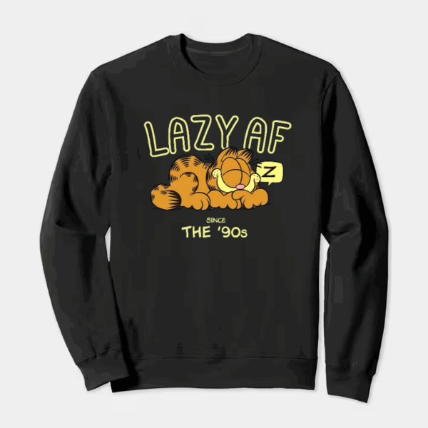 Garfield Lazy Since the Nineties Classic Mood Crewneck Sweatshirt