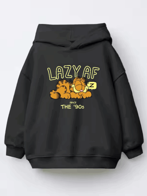 Garfield Lazy Since the Nineties Classic Mood Kids Hoodie