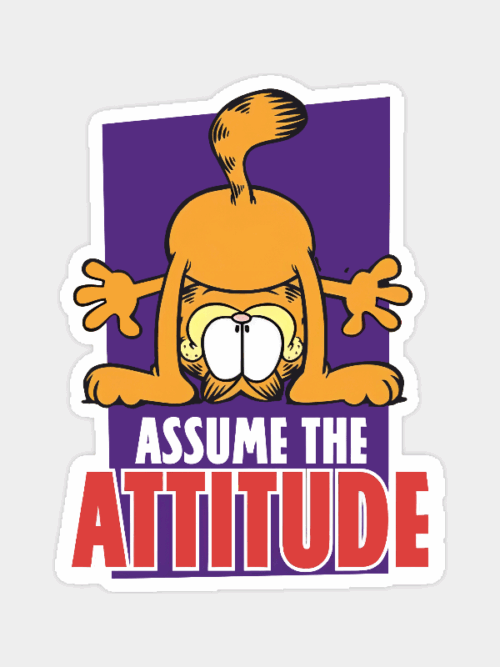 Garfield Mood Attitude Activated Sticker